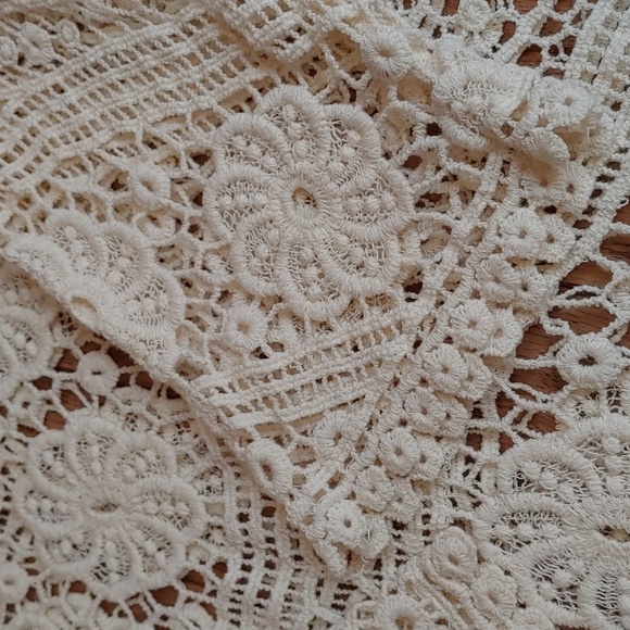 Cream Crochet Two-fer Top - Picture 9 of 12